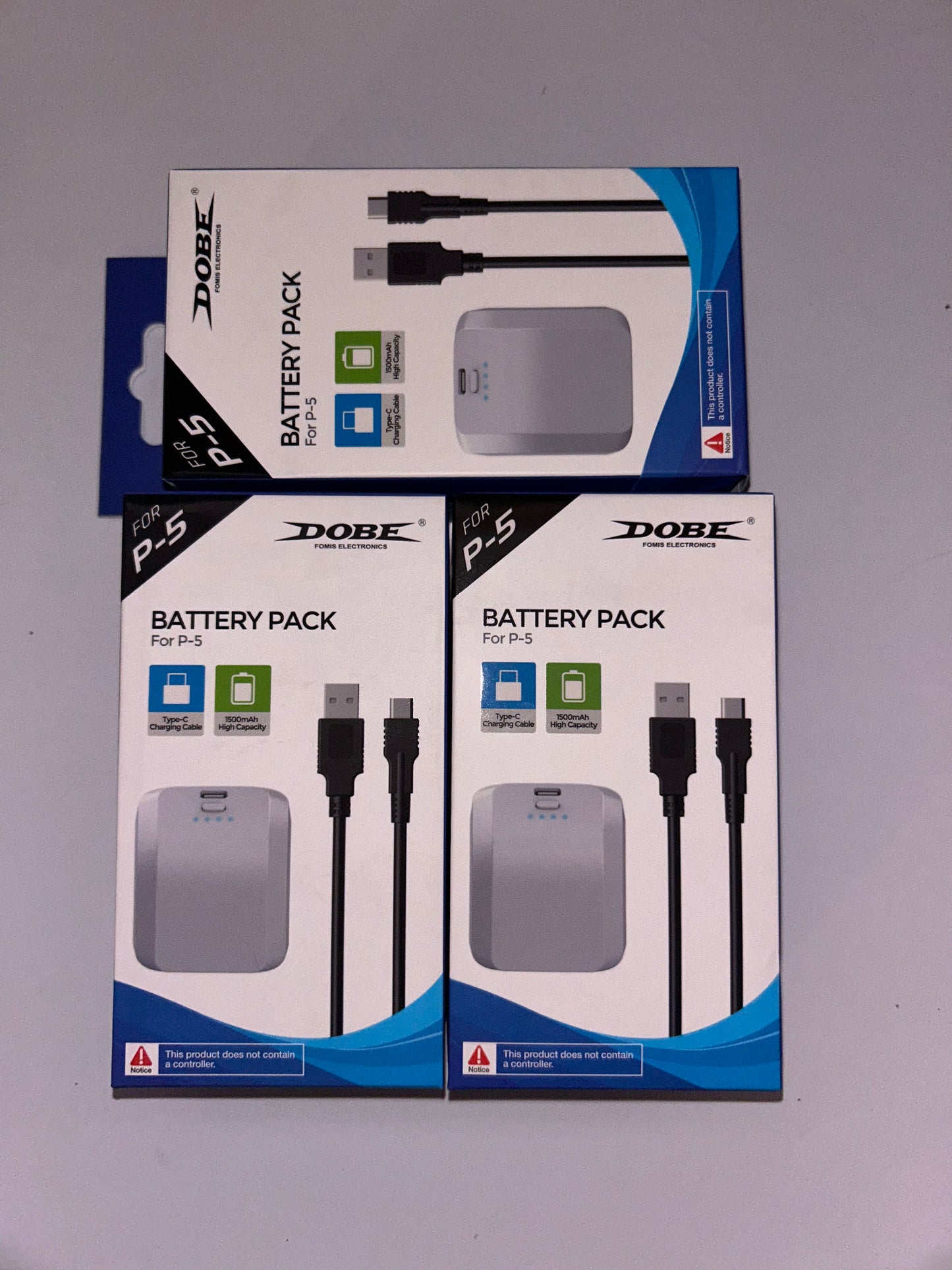 🔋 Batterie externe rechargeable pour manette PS5 – DOBE 1500mAh