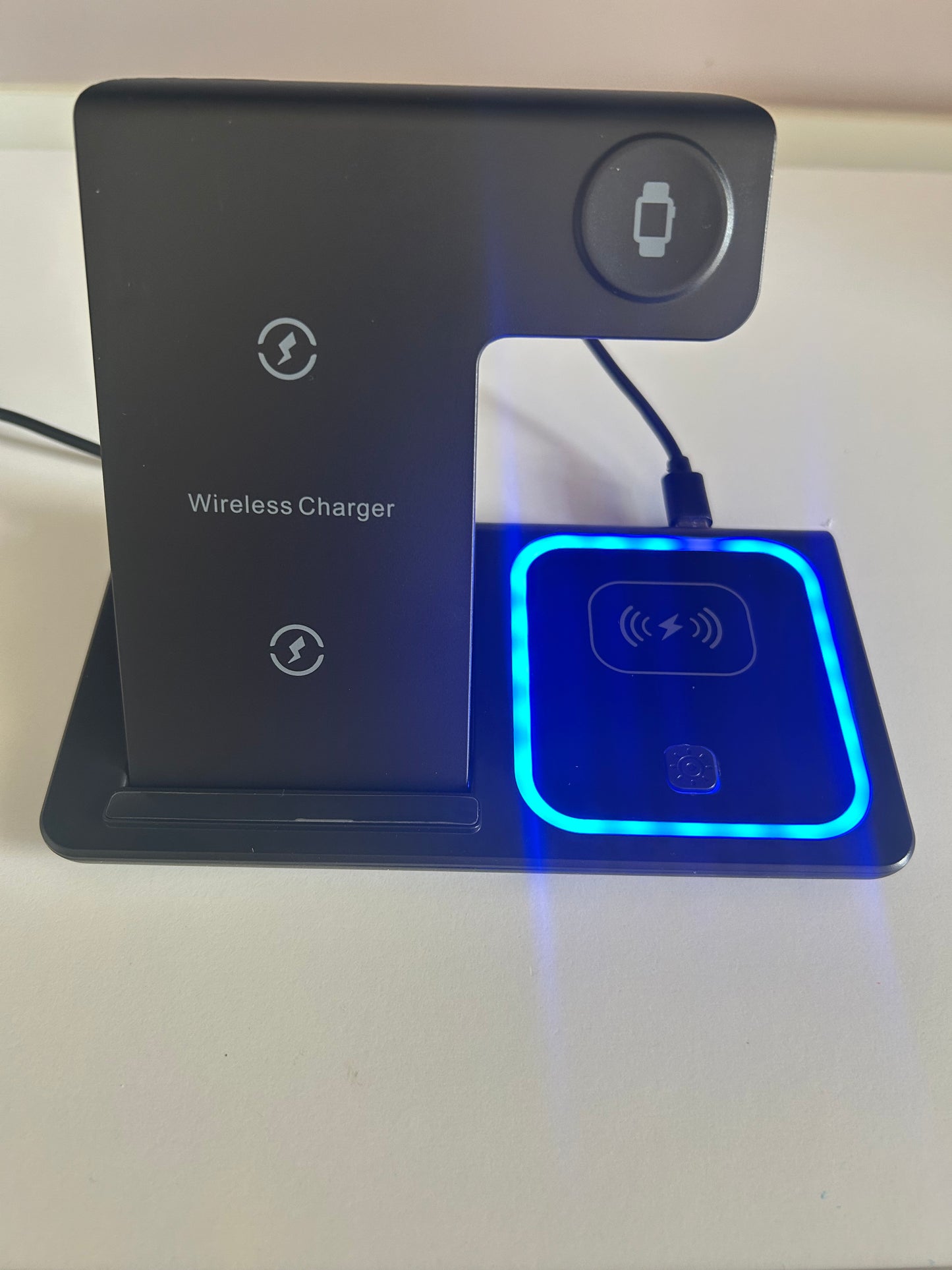 🔋 Chargeur Sans Fil 3-en-1 Pliable – Station de Recharge Multifonction