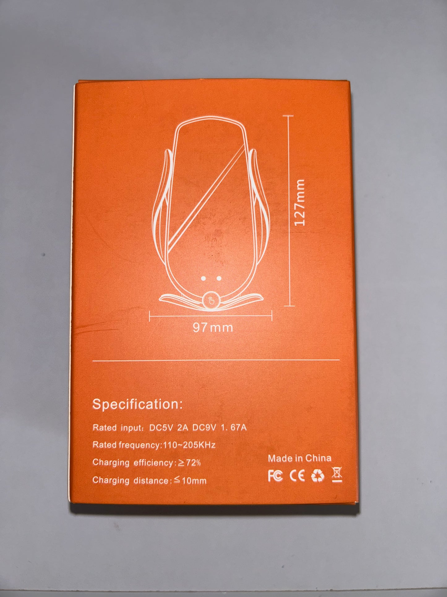 Support Téléphone Voiture avec Chargeur Sans Fil Rapide Qi